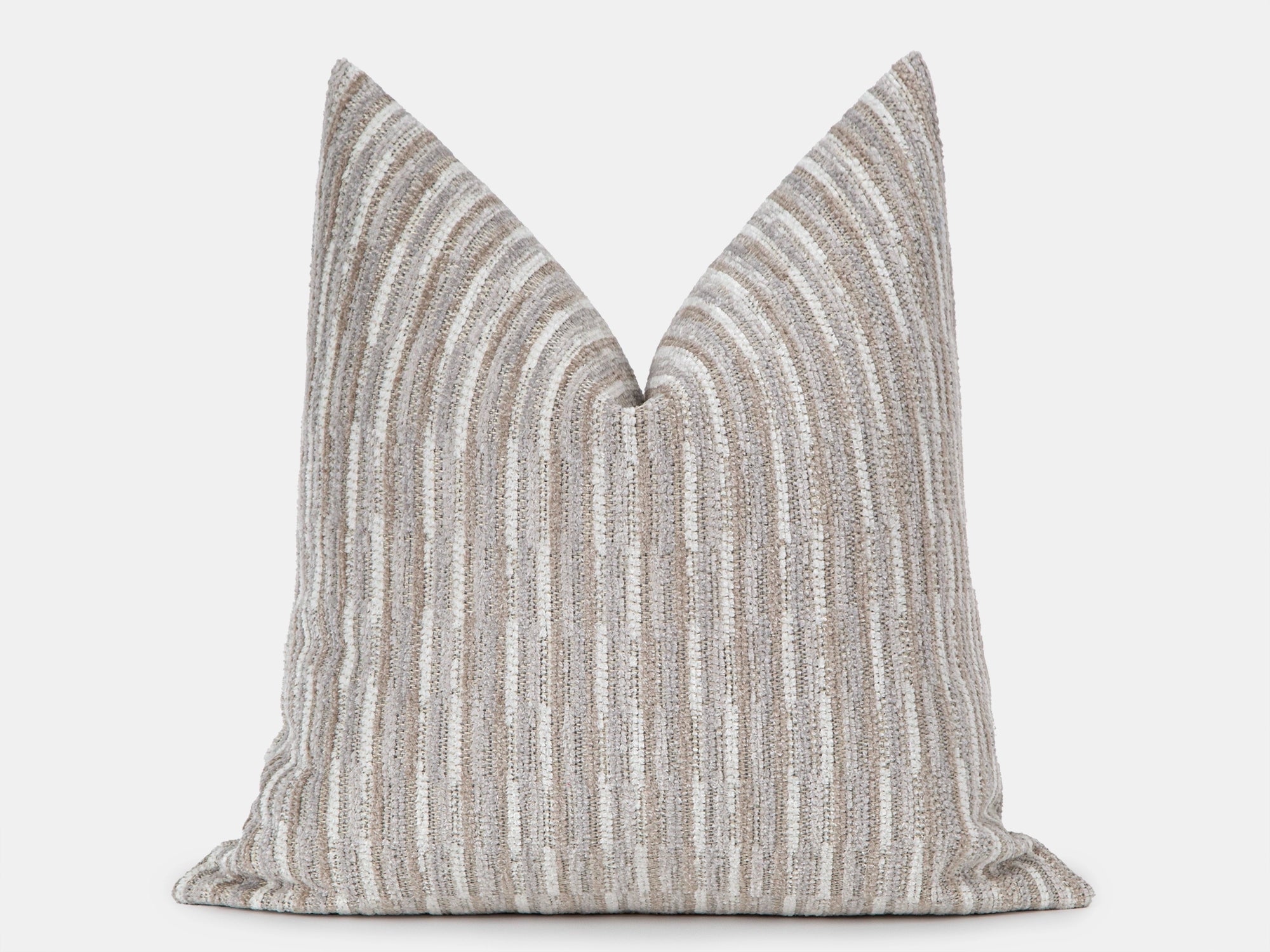 Ivory Dash Stripe Textured Pillow Cover