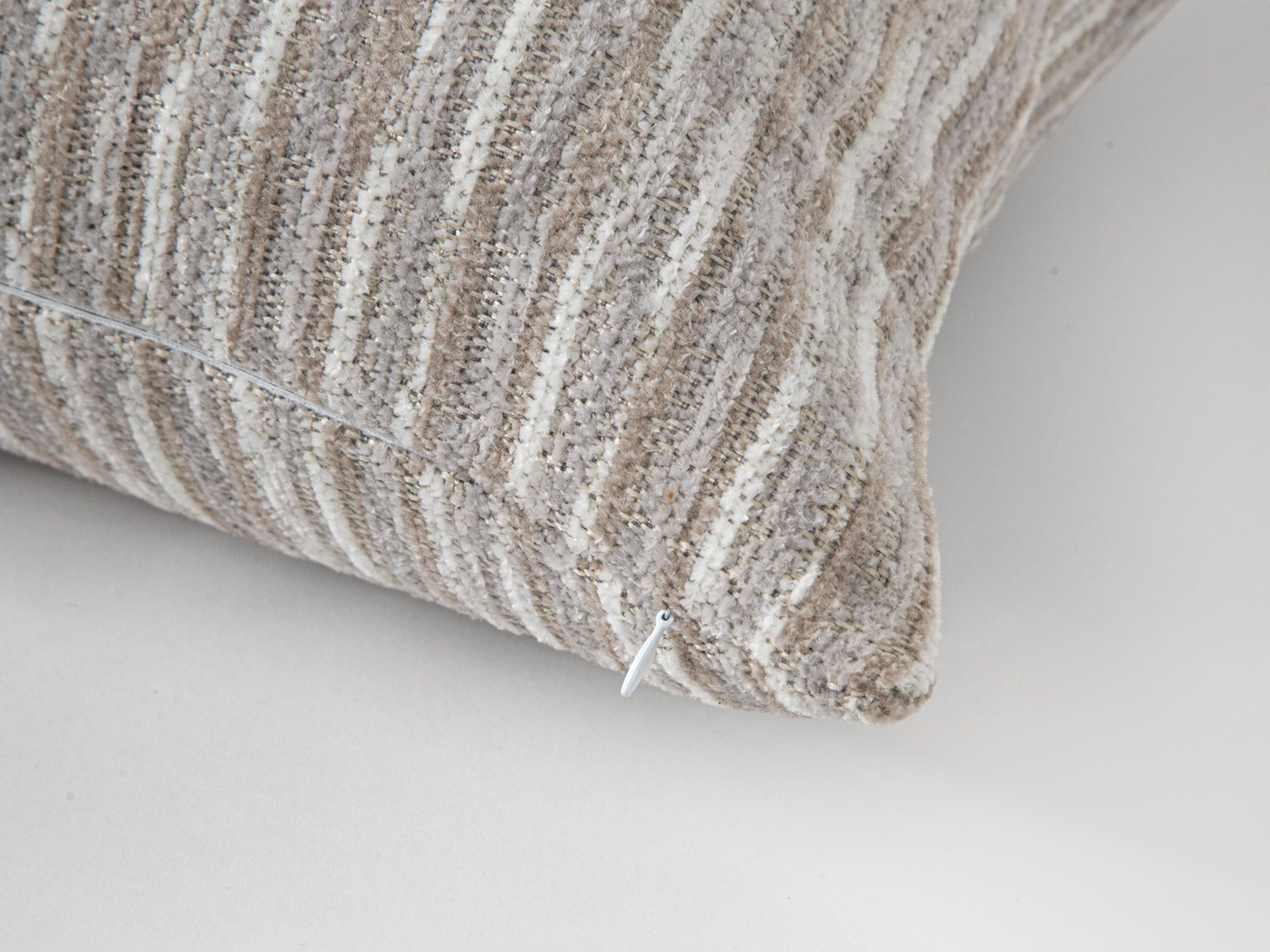 Ivory Dash Stripe Textured Pillow Cover
