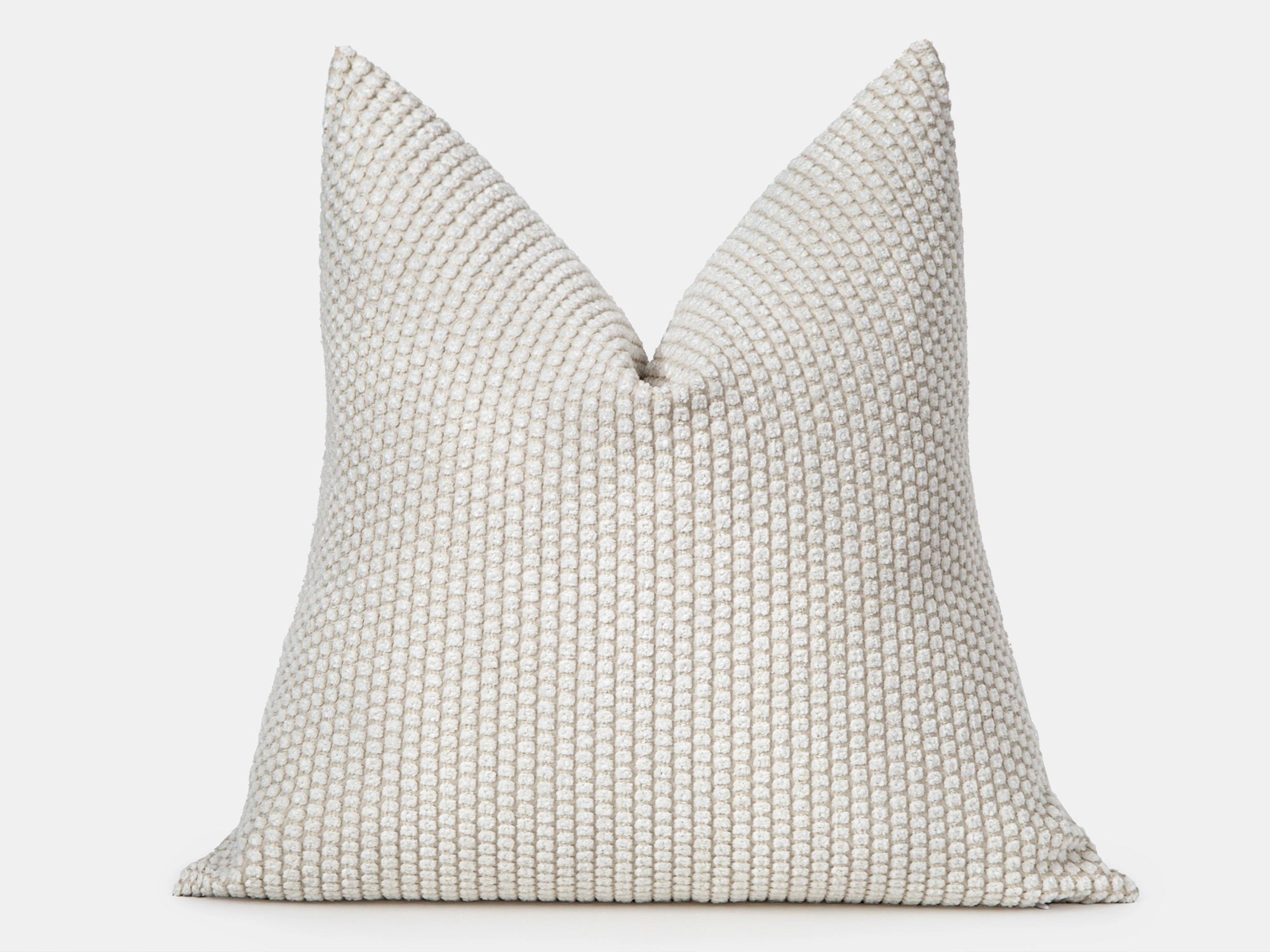 Ivory Dotted Textured Pillow Cover