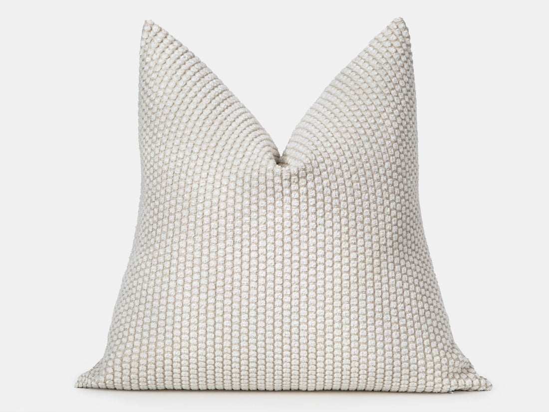 Ivory Dotted Textured Pillow Cover