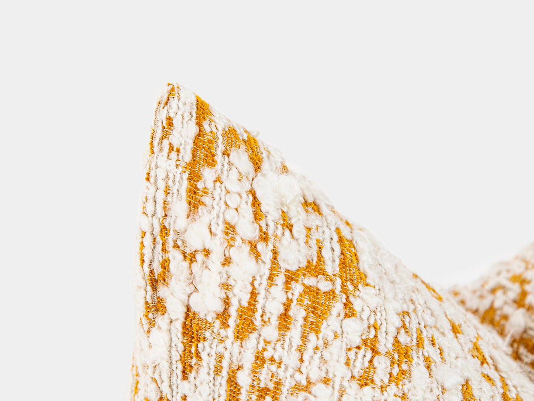Ivory Flame Textured Pillow Cover
