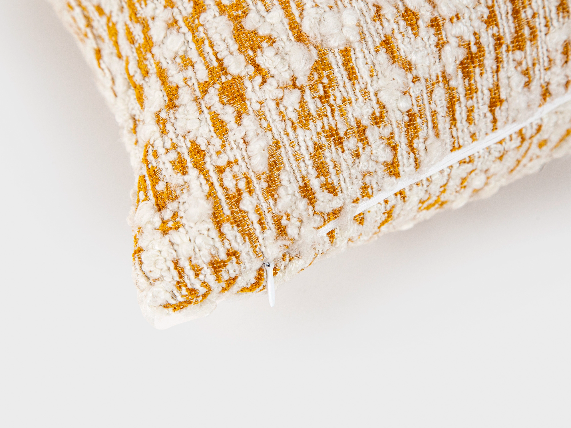 Ivory Flame Textured Pillow Cover