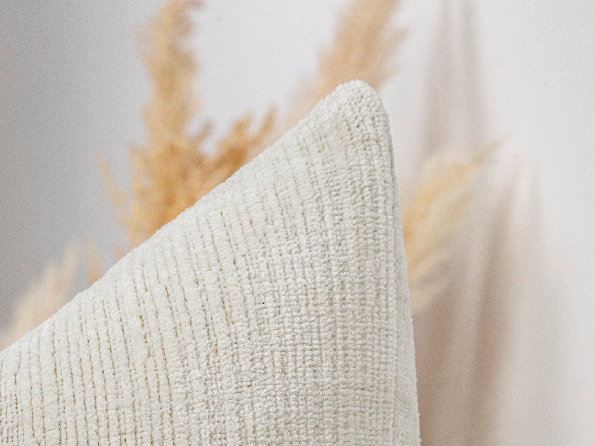 Ivory Textured Cozy Pillow Cover