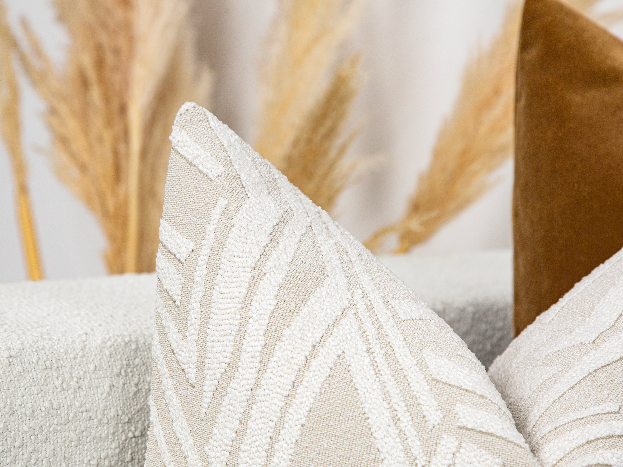 Ivory Arch Geo Textured Pillow Cover - District