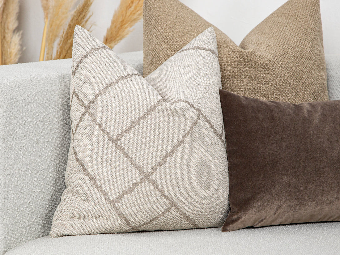 Ivory Abstract Throw Pillow Cover