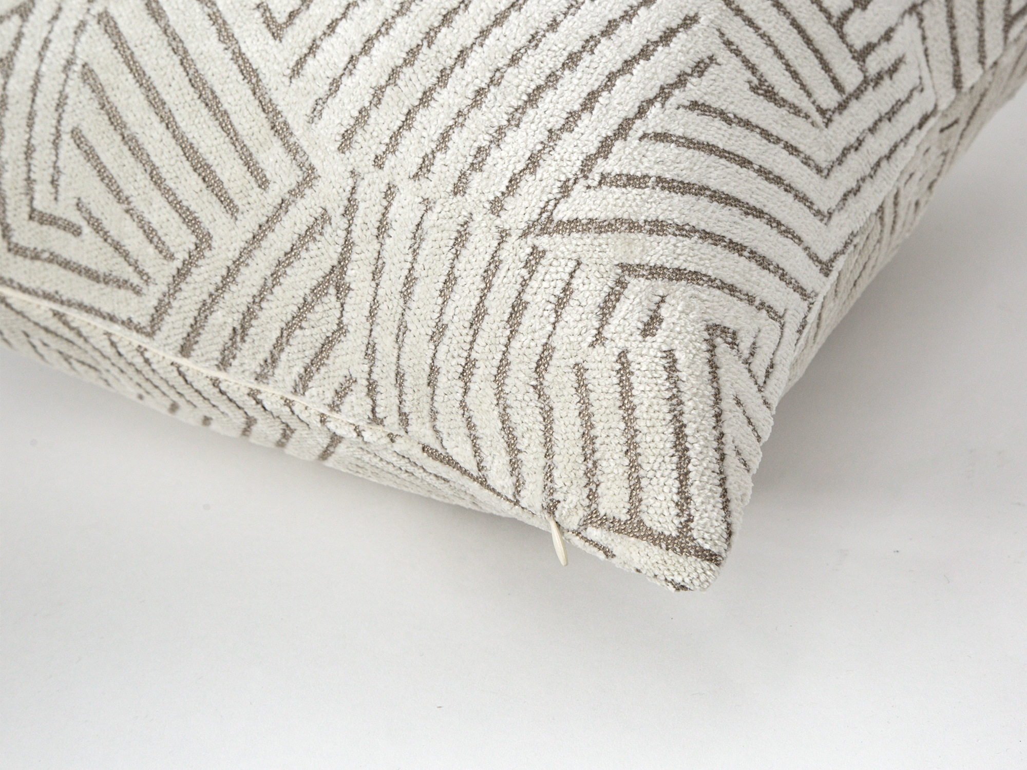 Cream Geometric Textured Pillow Cover