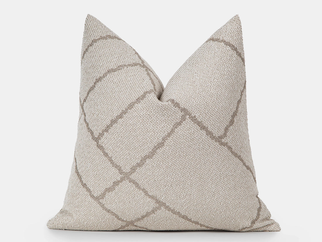 Ivory Abstract Throw Pillow Cover