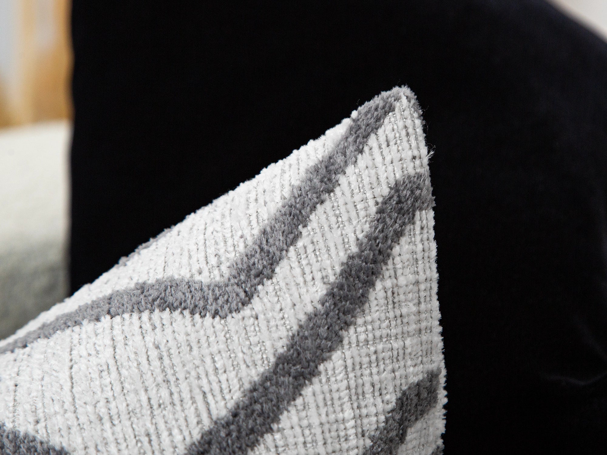 Ivory and Gray Graffito Pillow Cover