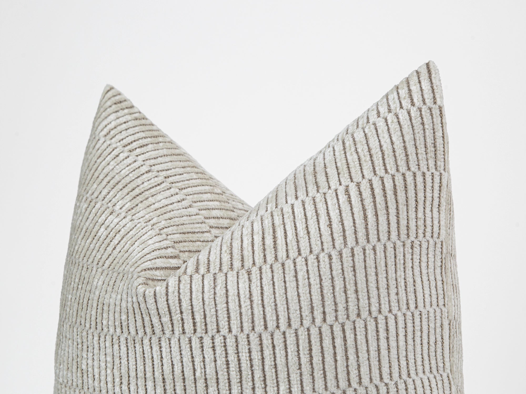 Ivory Linear Textured Pillow Cover