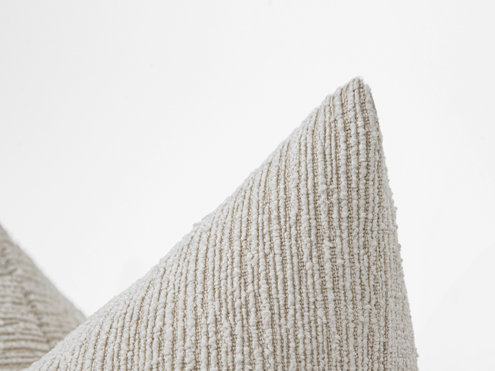 Ivory Linear Textured Pillow Cover - District