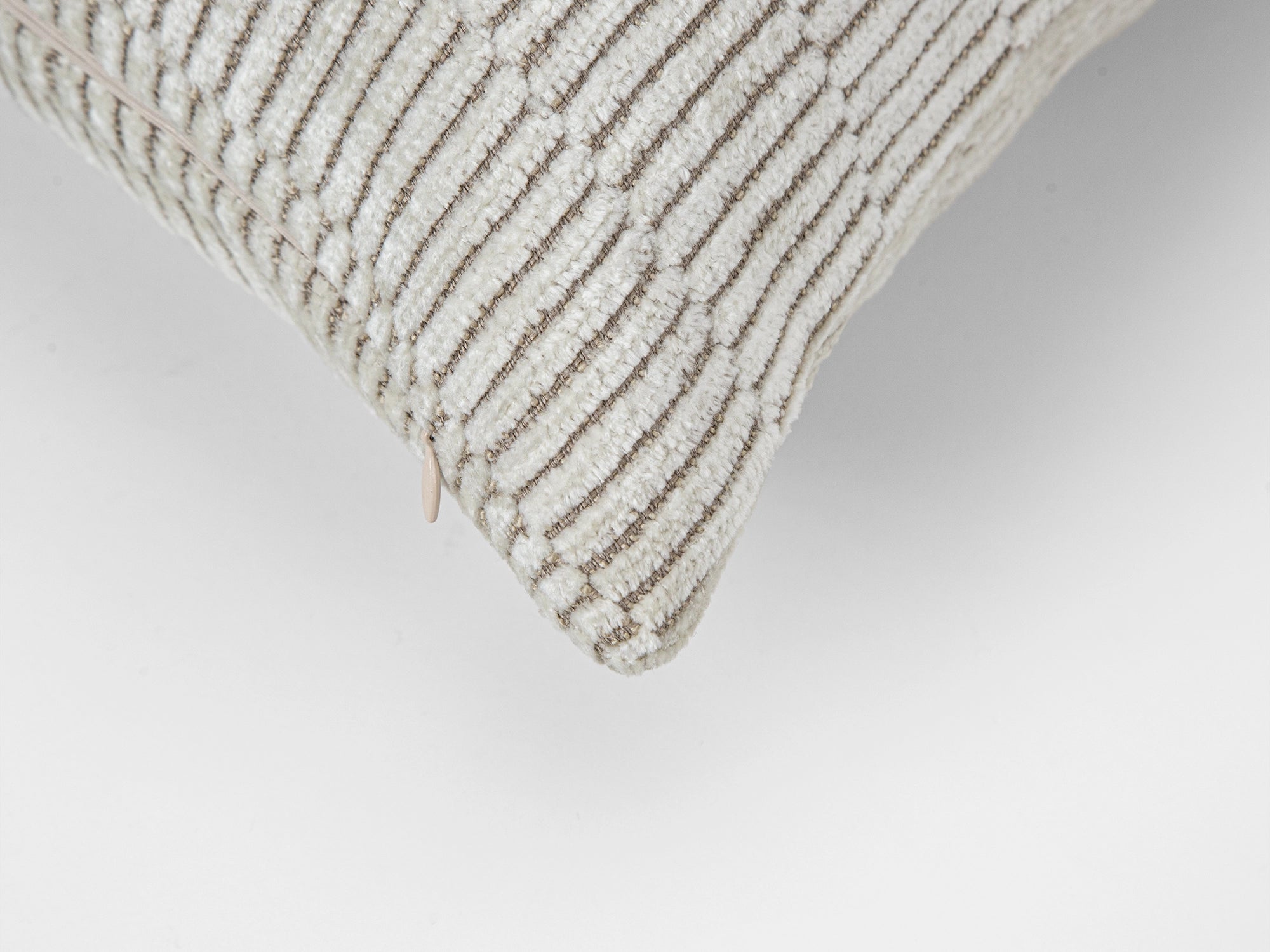 Ivory Linear Textured Pillow Cover