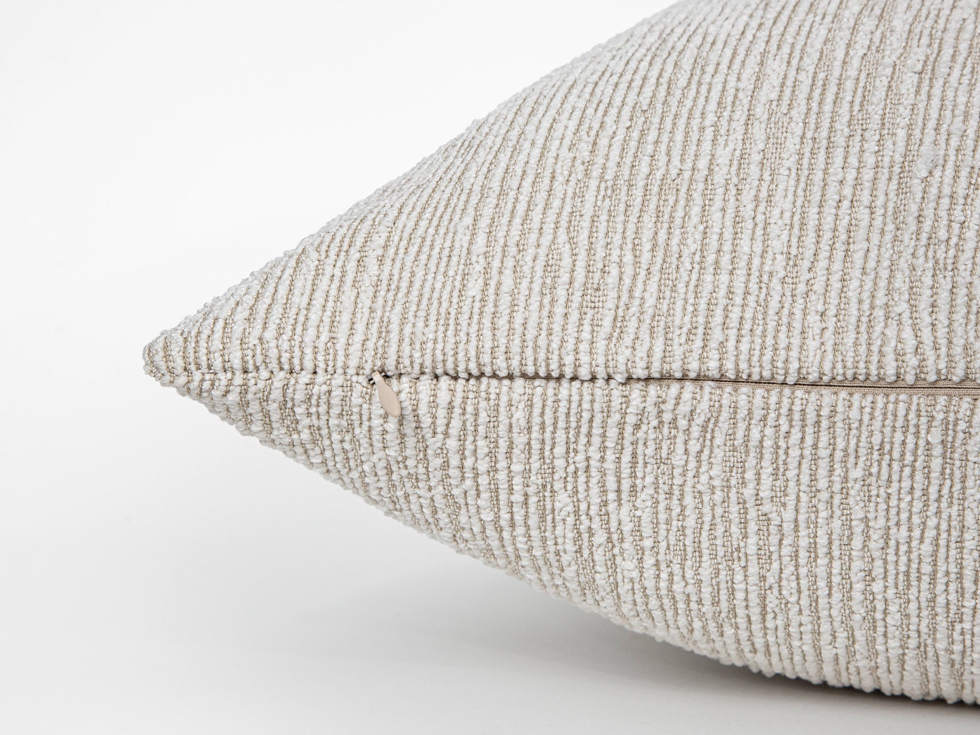 Ivory Linear Textured Pillow Cover - District