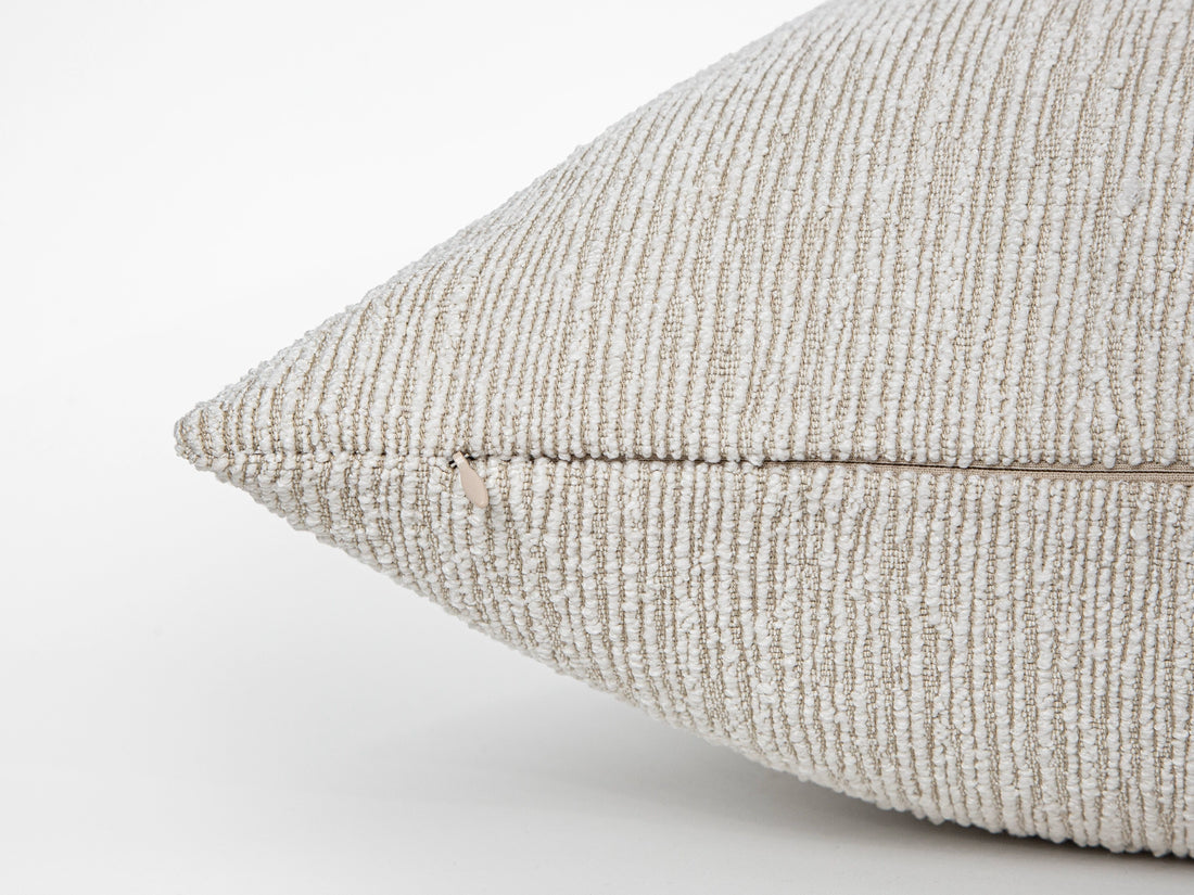 Ivory Linear Textured Pillow Cover - District