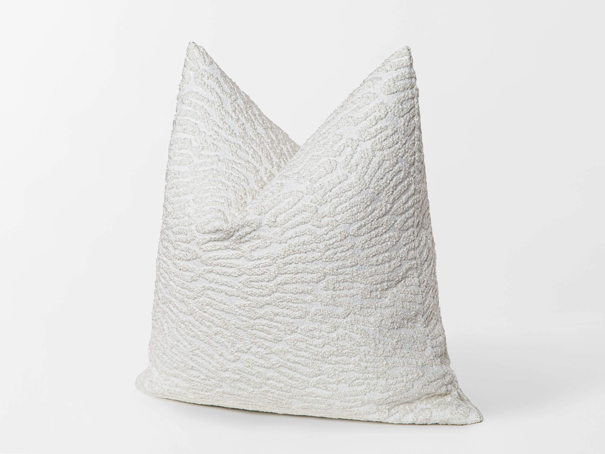 Ivory Tactile Abstract Pillow Cover