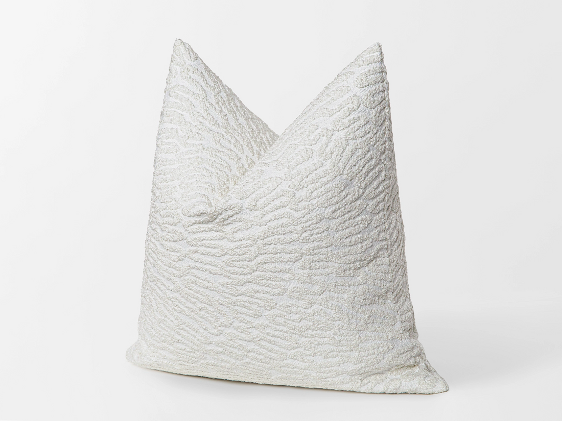 Ivory Tactile Abstract Pillow Cover