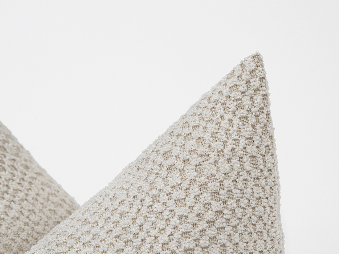 Ivory Tactile Textured Pillow Cover - District