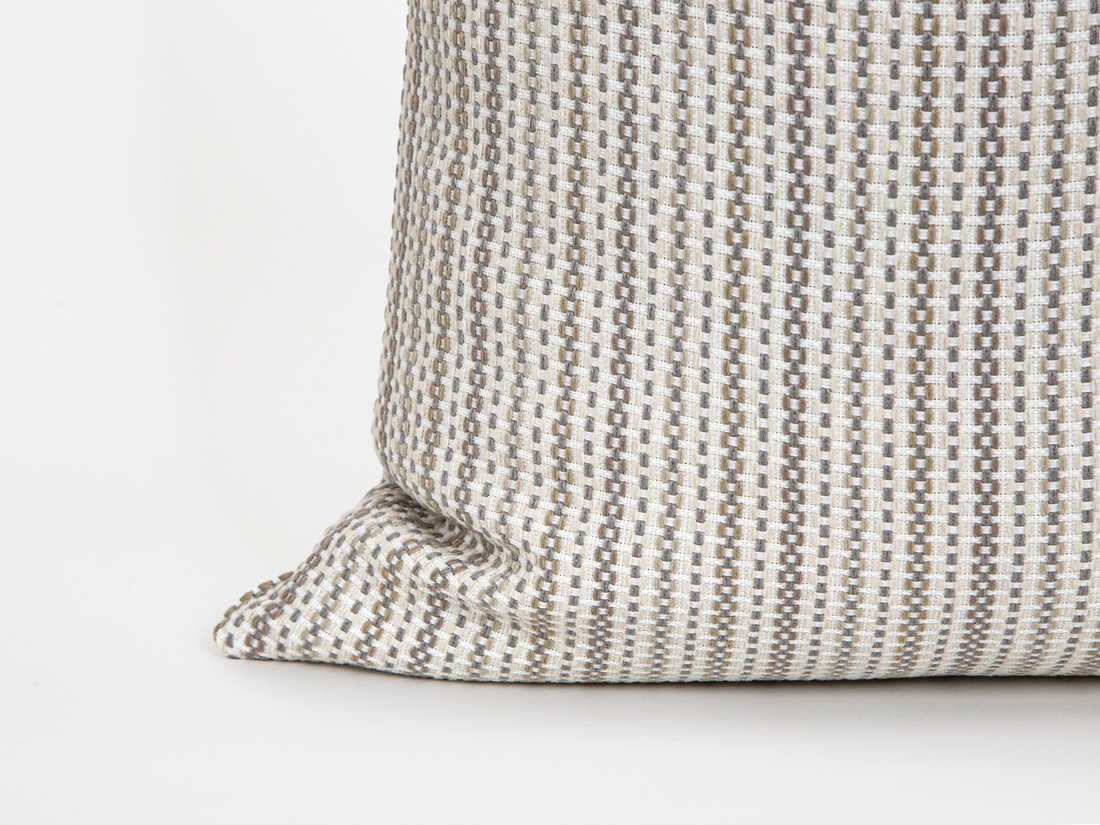 Ivory Stripe Woven Pillow Cover