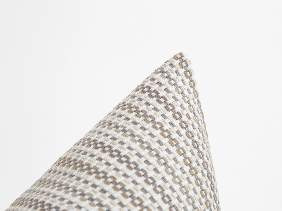 Ivory Stripe Woven Pillow Cover