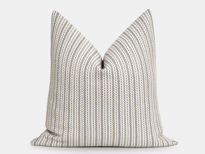 Ivory Stripe Woven Pillow Cover