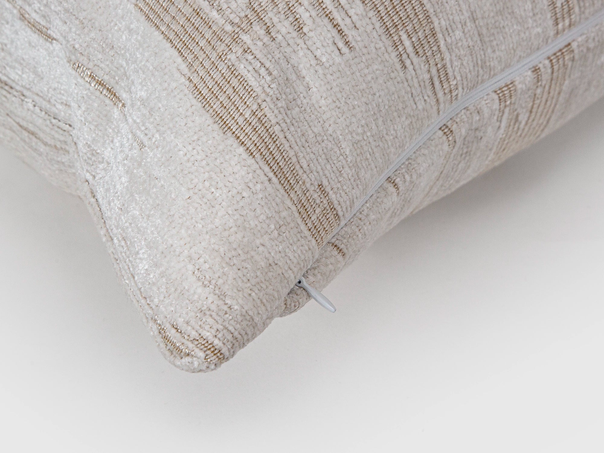 Ivory Textured Silky Pillow Cover