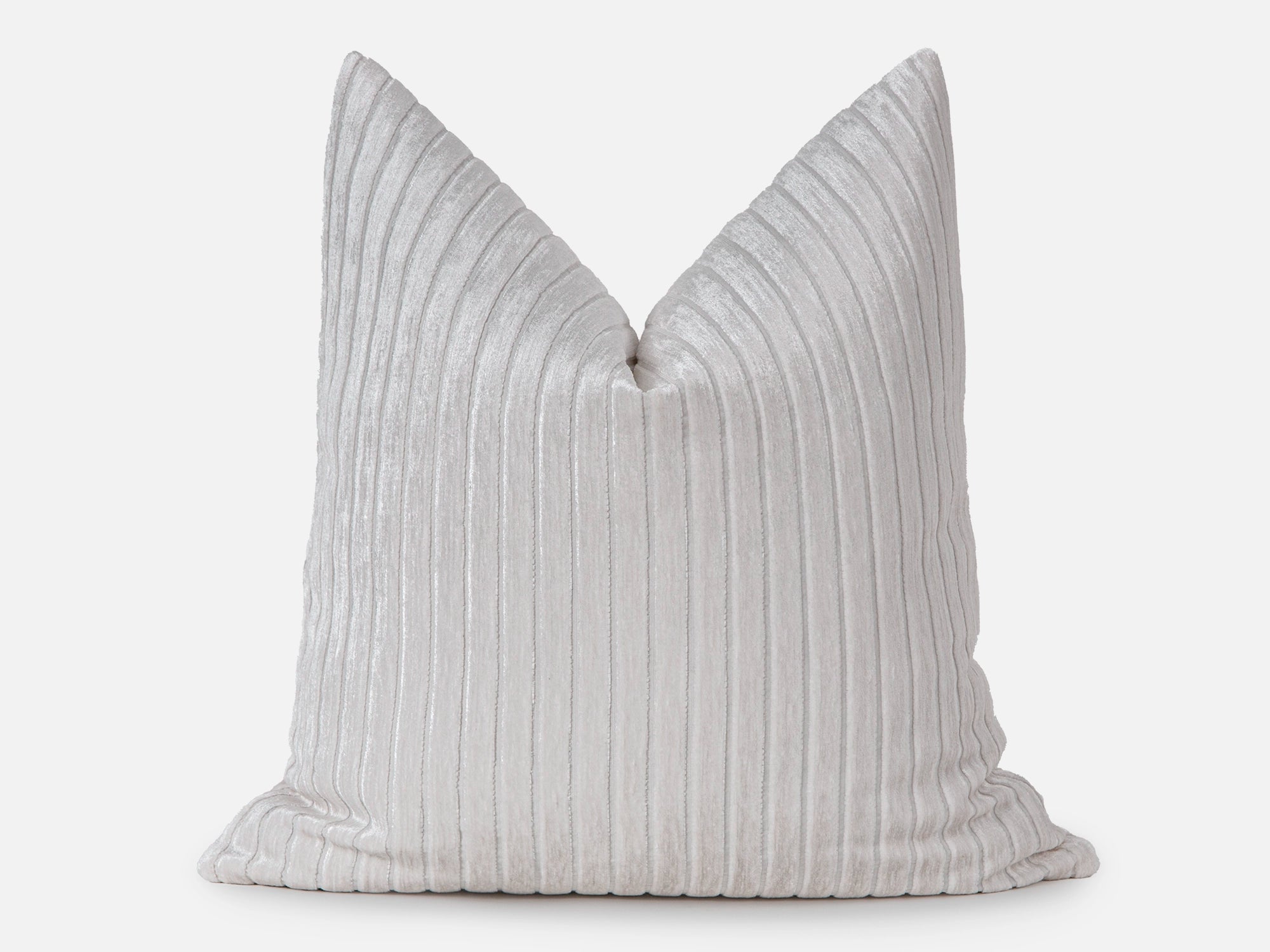 Ivory  Shiny Velvet Corduroy Pillow Cover
