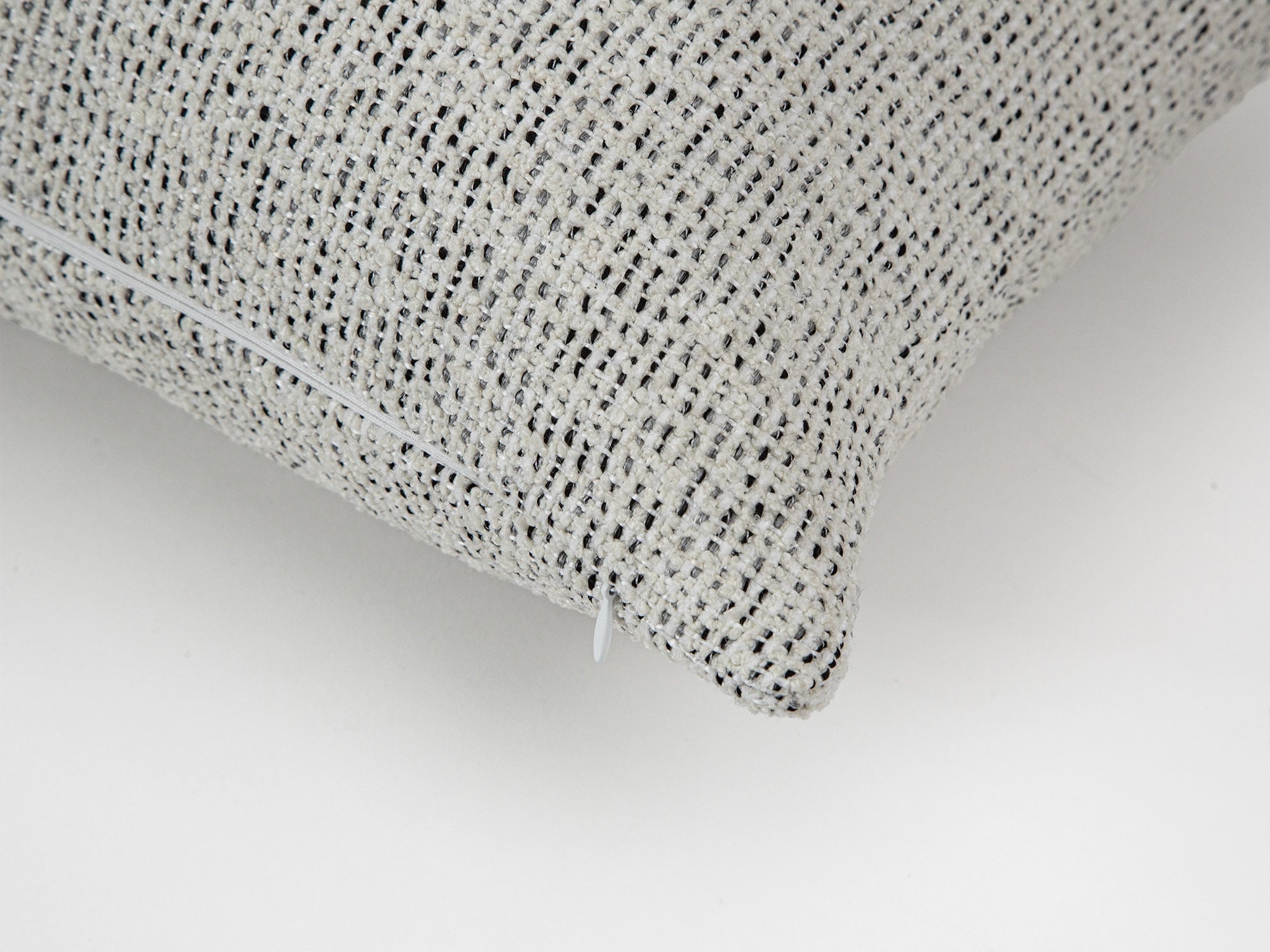 Ivory Black Speckled Woven Pillow Cover
