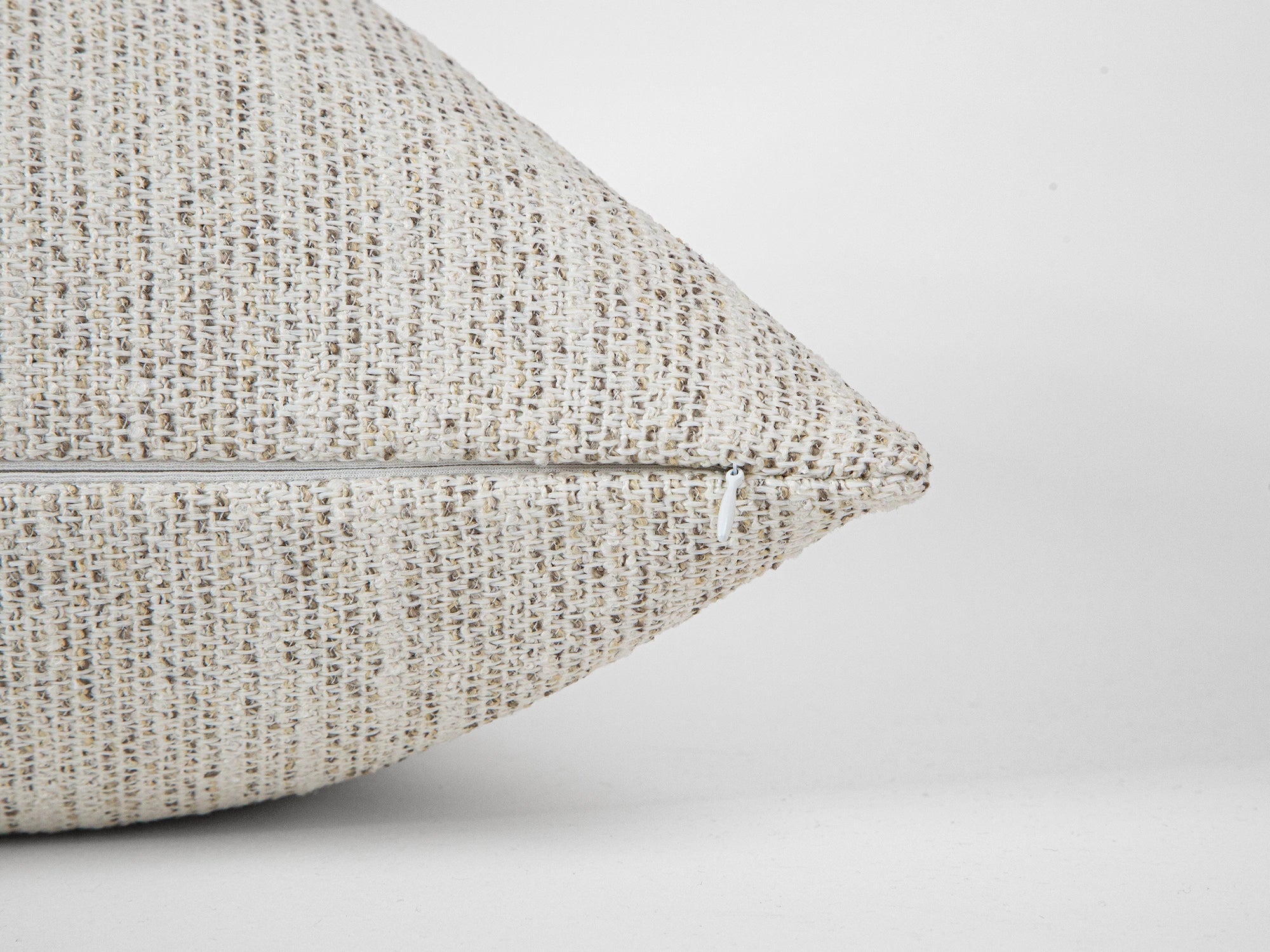 Ivory Speckled Woven Pillow Cover