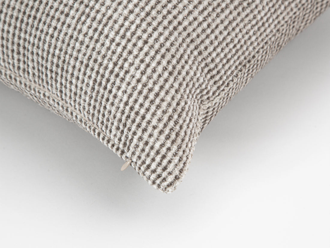 Ivory and Taupe Spotted Pillow Cover