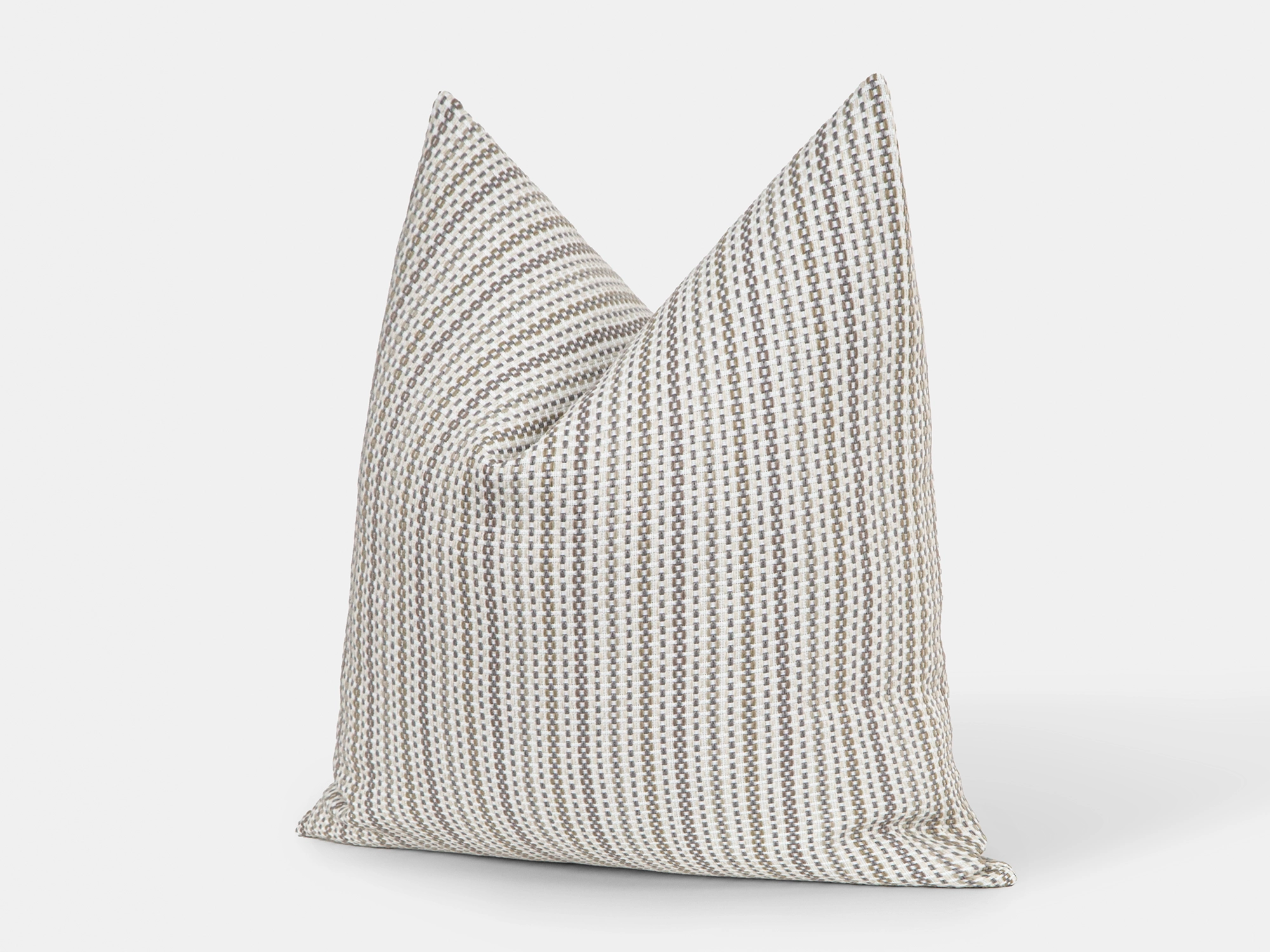 Ivory Stripe Woven Pillow Cover