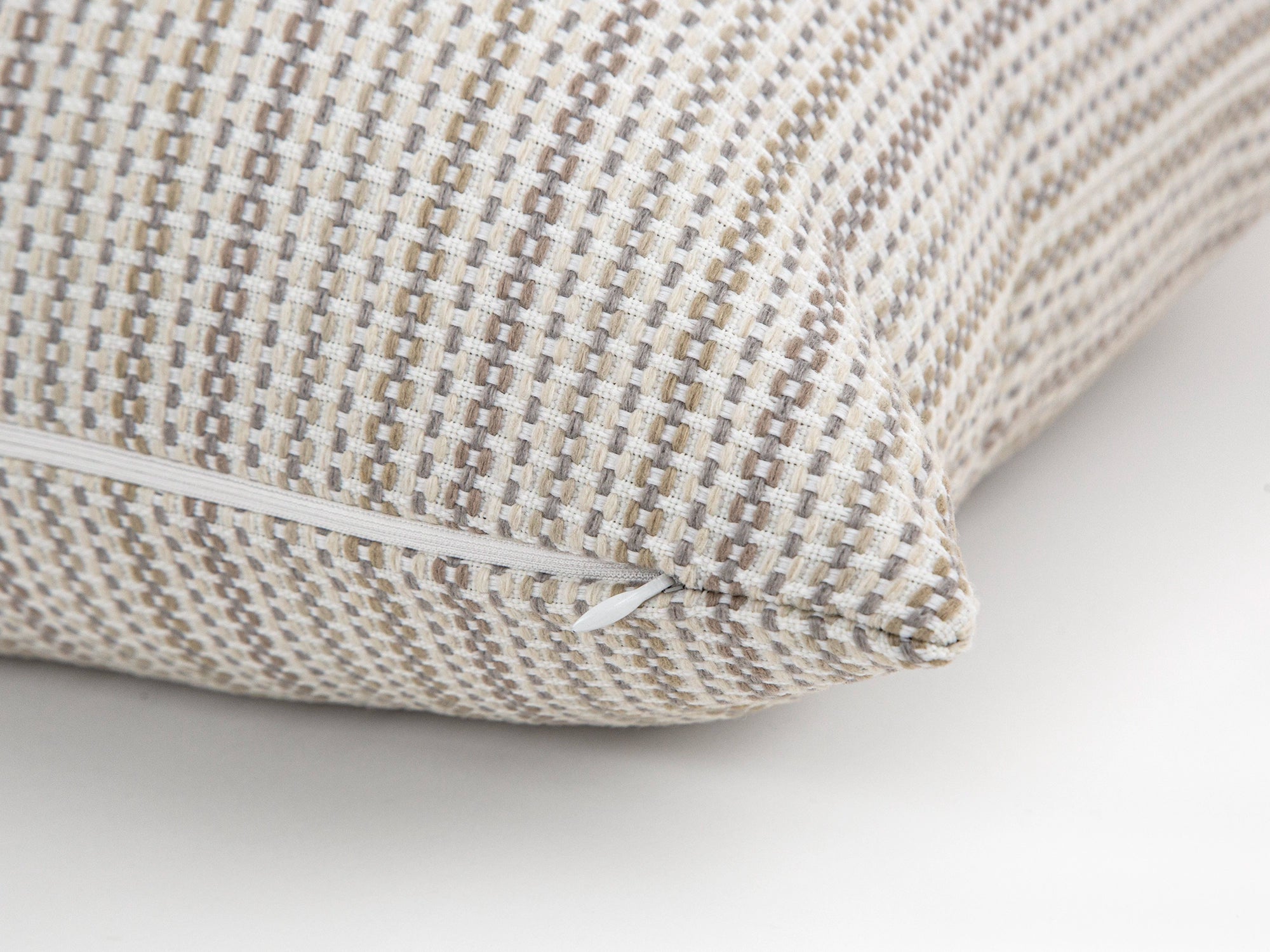 Ivory Stripe Woven Pillow Cover