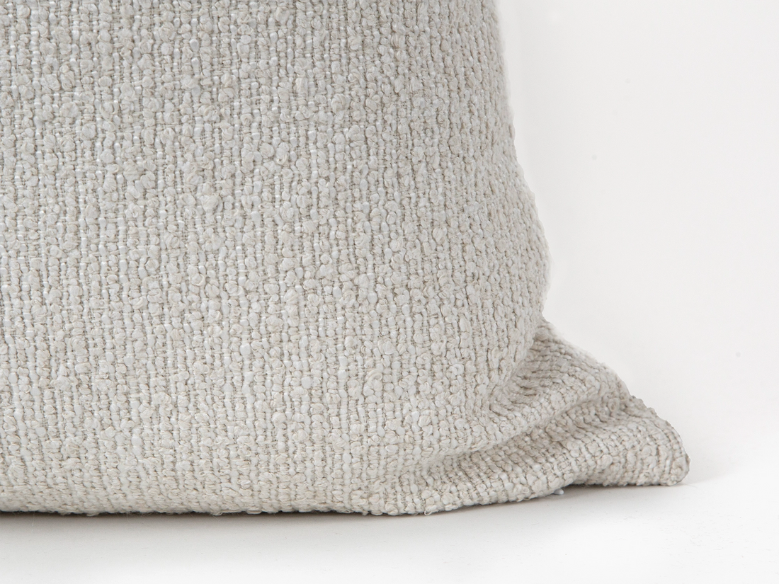 Ivory Striped Boucle Pillow Cover