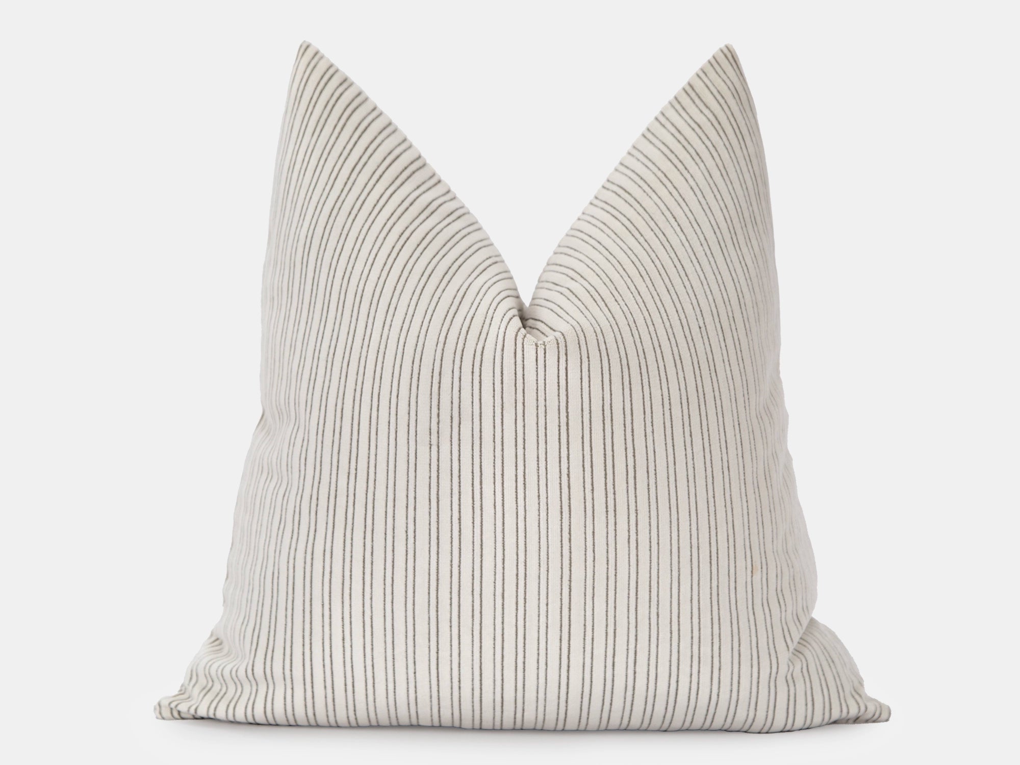 Ivory Striped Pillow Cover