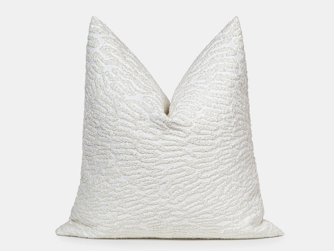 Ivory Tactile Abstract Pillow Cover