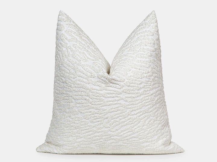 Ivory Tactile Abstract Pillow Cover