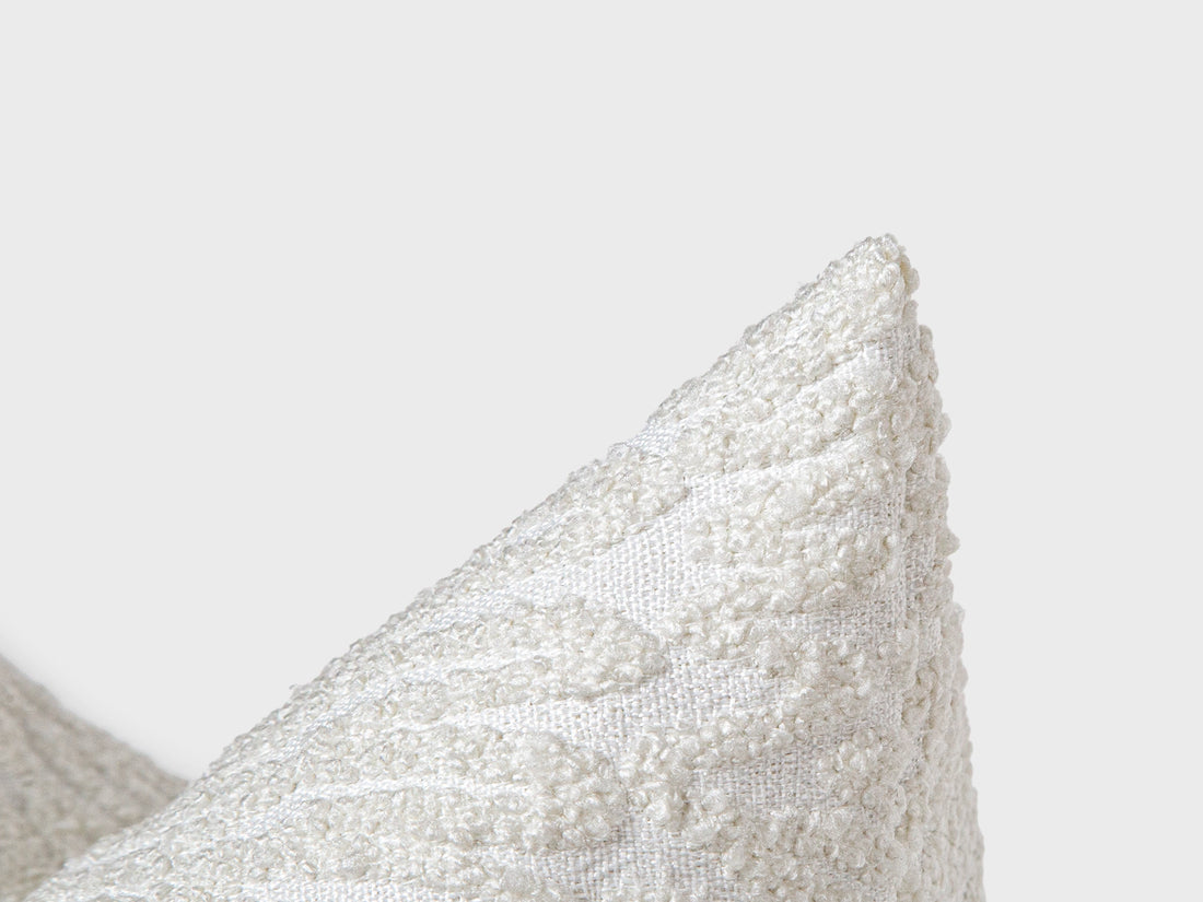 Ivory Tactile Abstract Pillow Cover