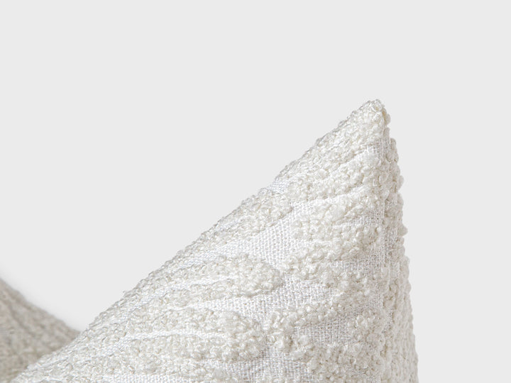 Ivory Tactile Abstract Pillow Cover