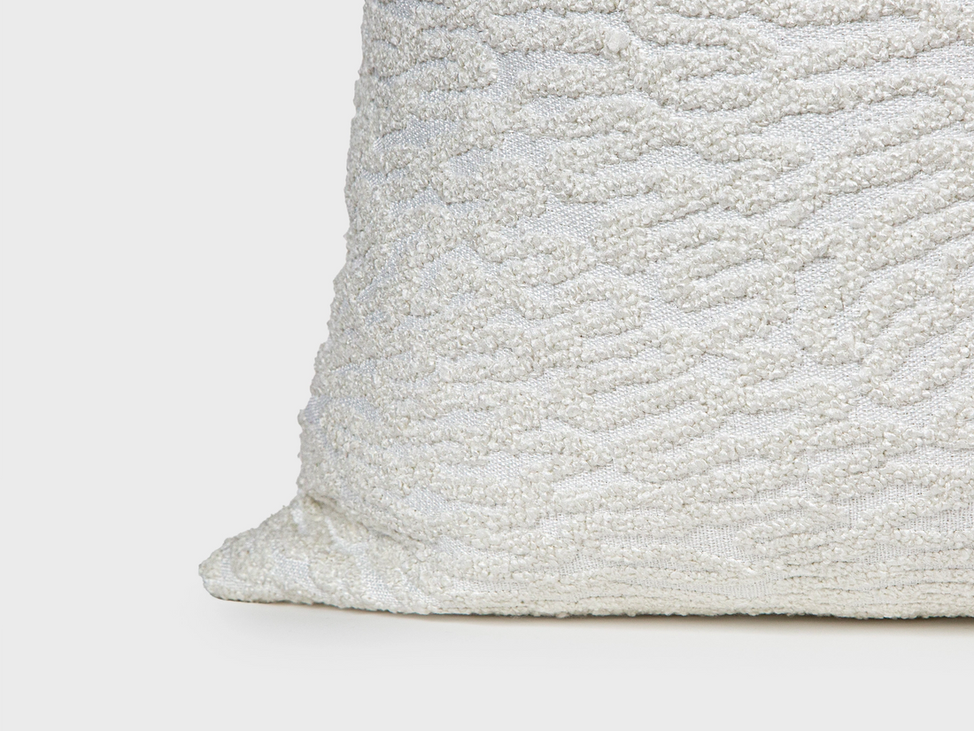 Ivory Tactile Abstract Pillow Cover