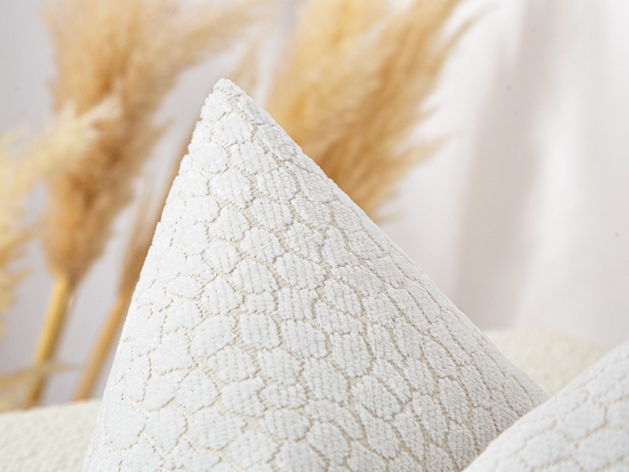 Ivory Textured Pillow Cover