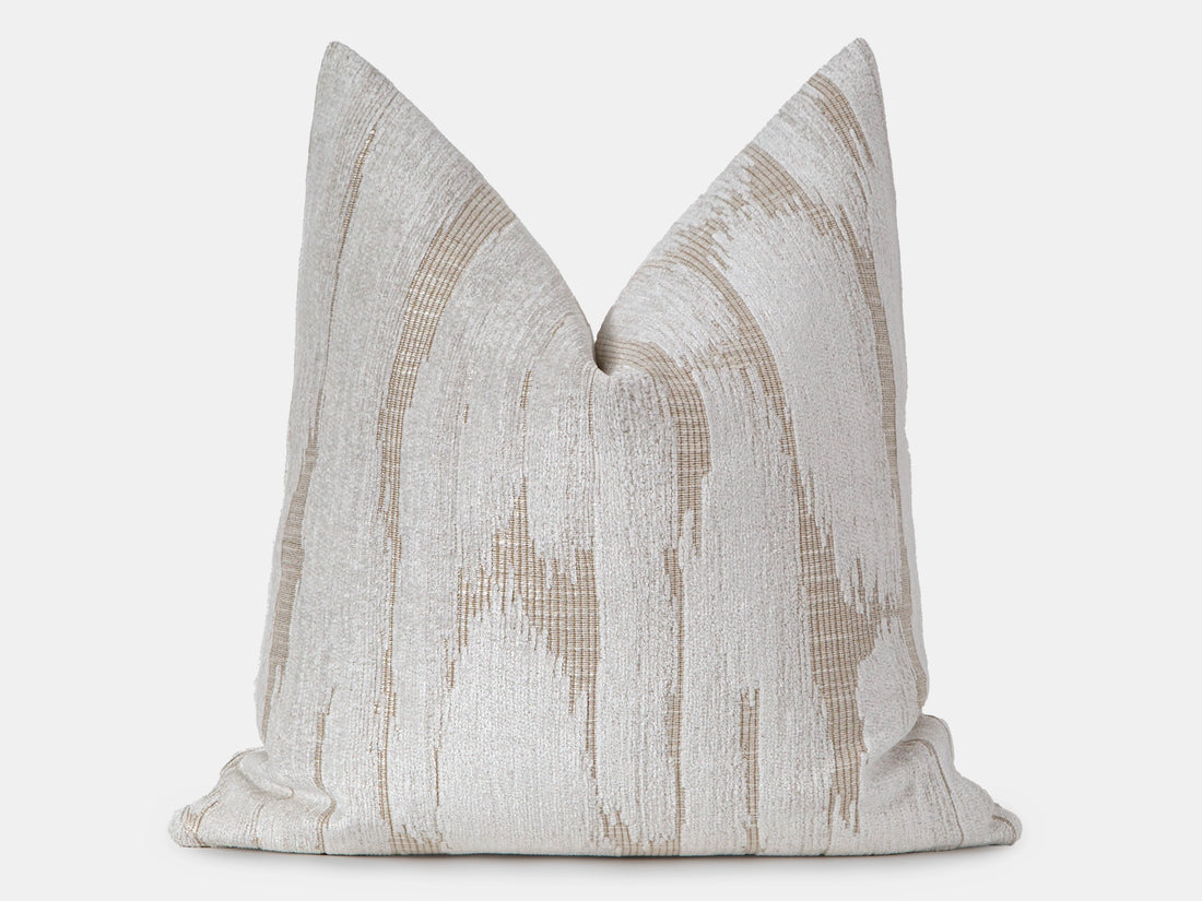 Ivory Textured Silky Pillow Cover