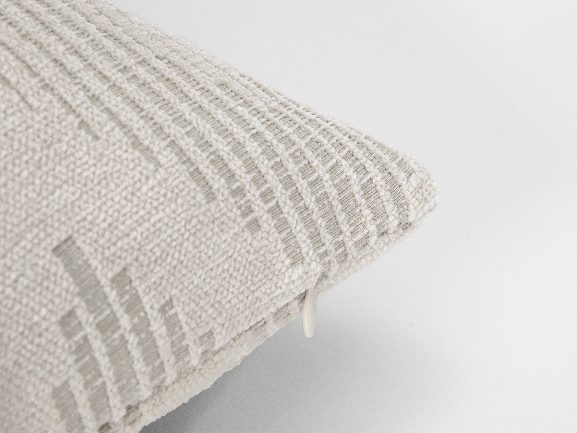 Ivory Geometric Textured Pillow Cover