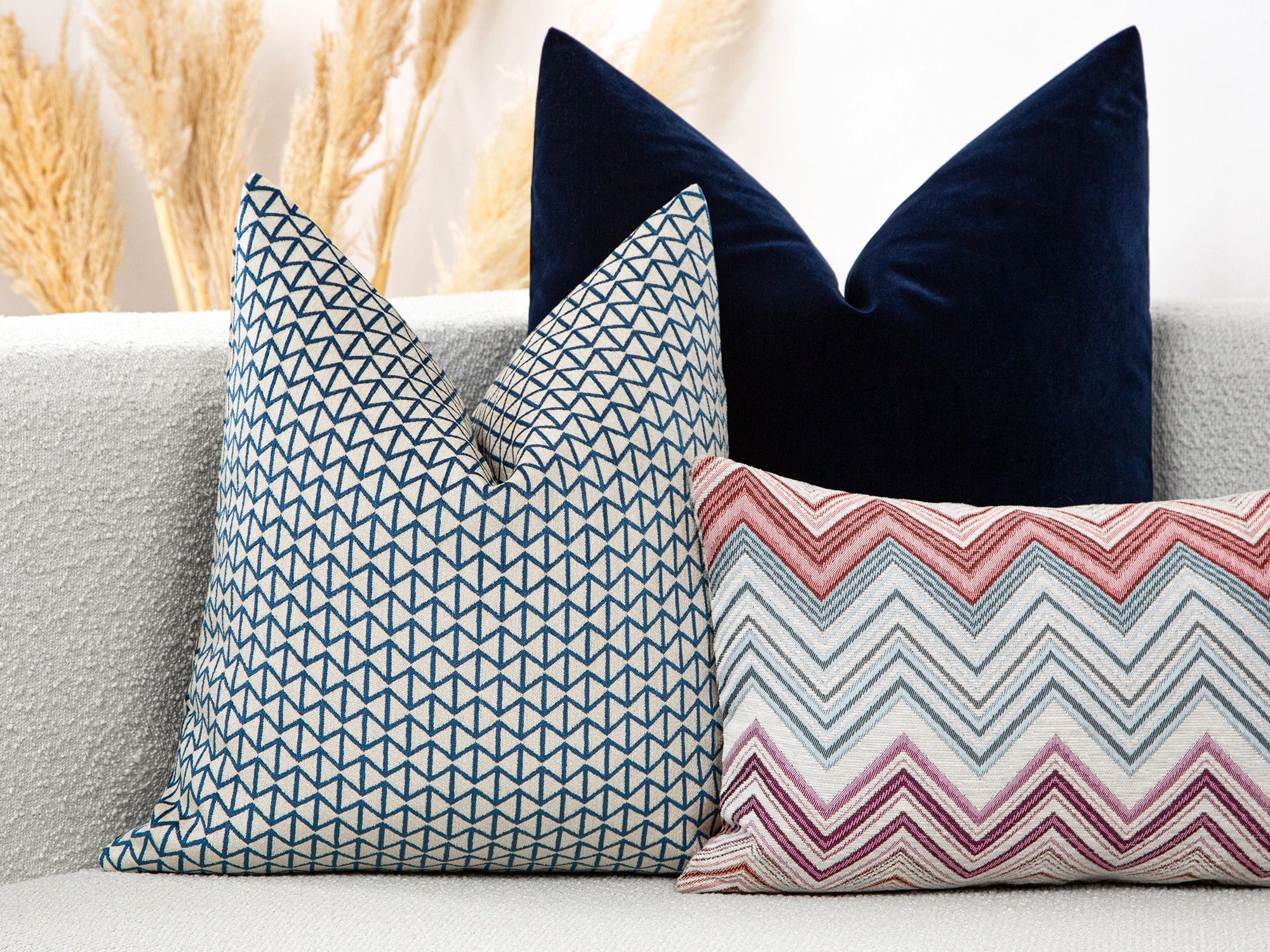 Ivory Bowtie Woven Pillow Cover - Vector