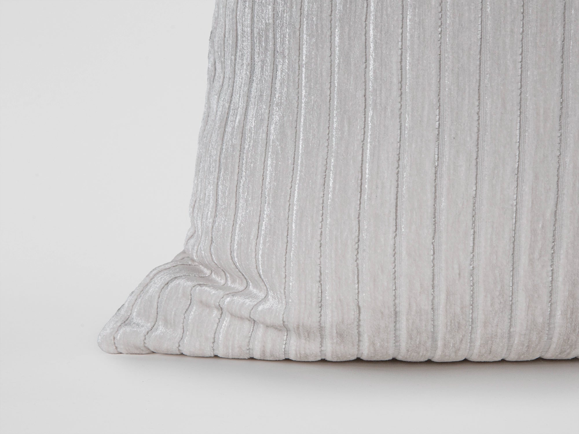 Ivory  Shiny Velvet Corduroy Pillow Cover