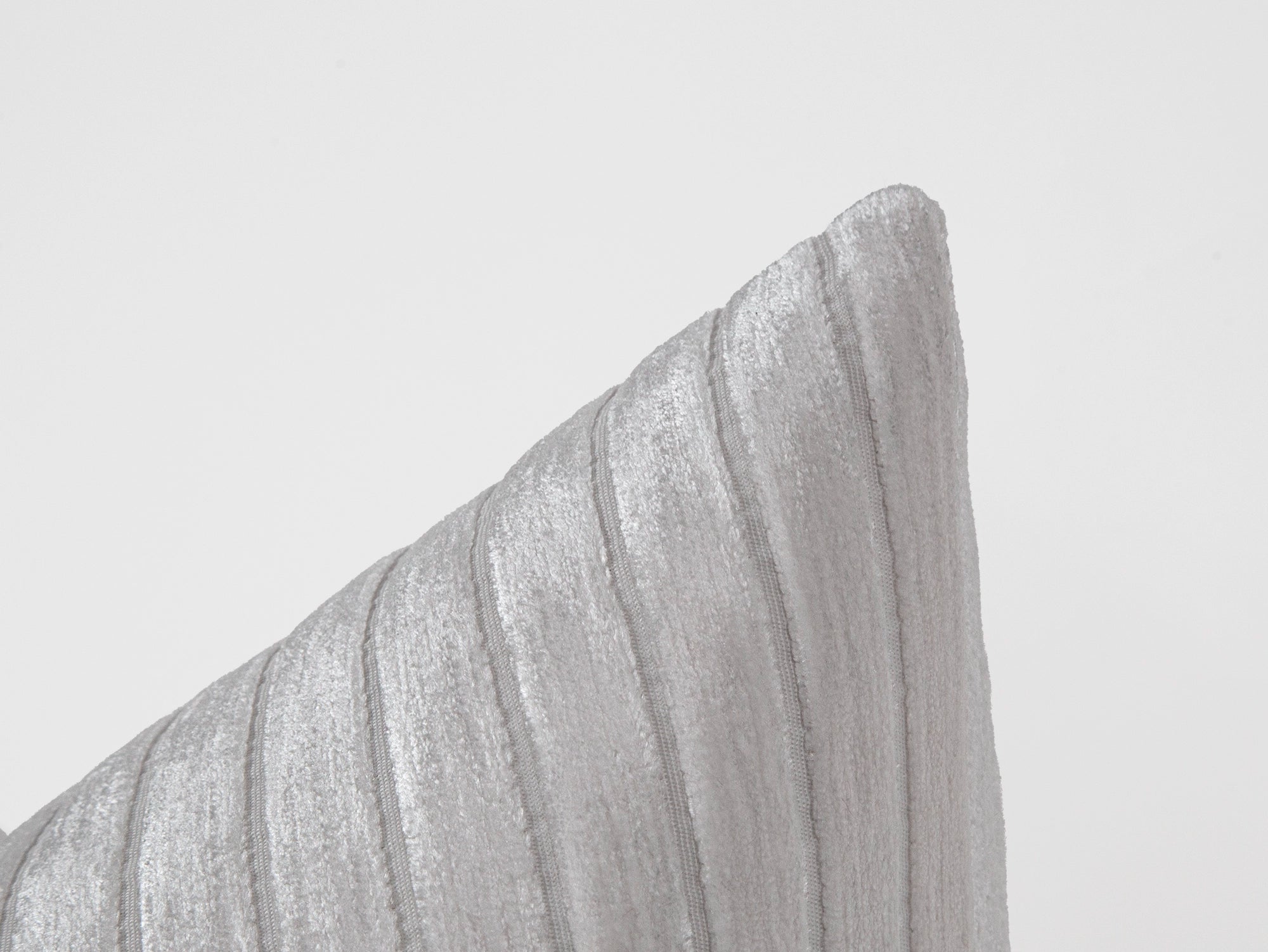 Ivory  Shiny Velvet Corduroy Pillow Cover