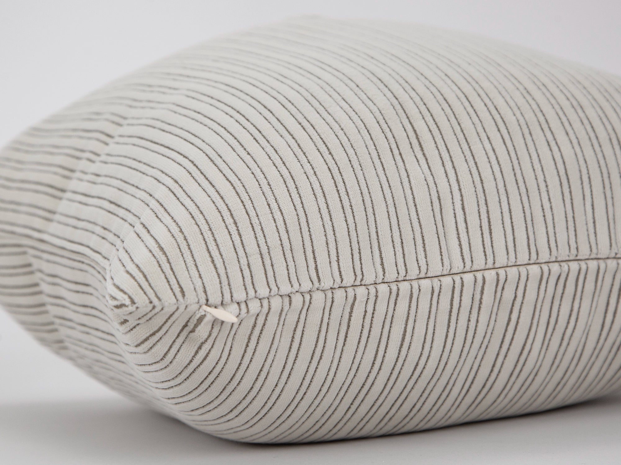 Ivory Striped Pillow Cover