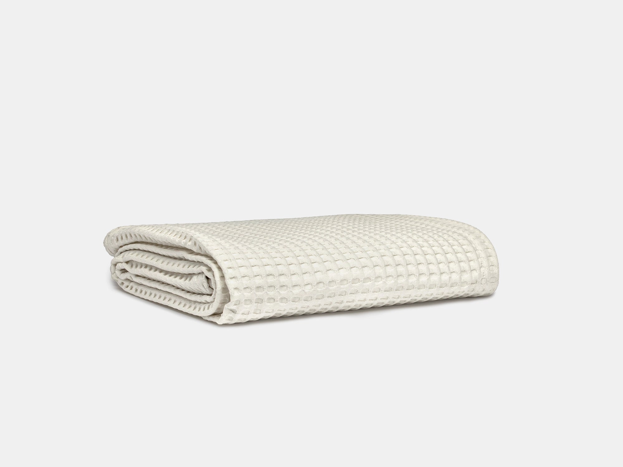 Ivory Waffle Sofa Throw