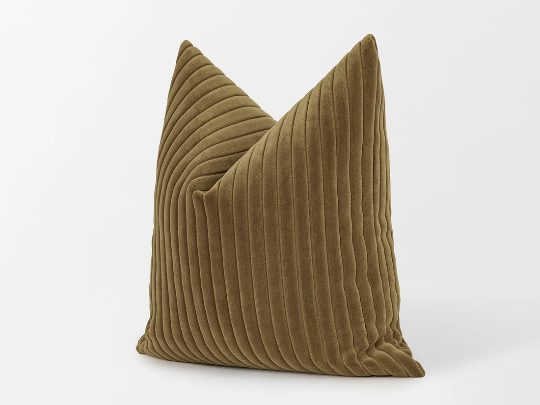 Khaki Corduroy Velvet Pillow Cover