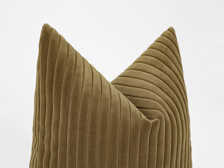 Khaki Corduroy Velvet Pillow Cover