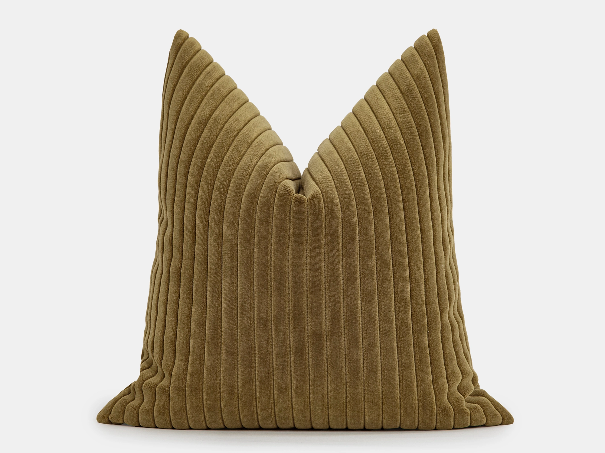 Khaki Corduroy Velvet Pillow Cover