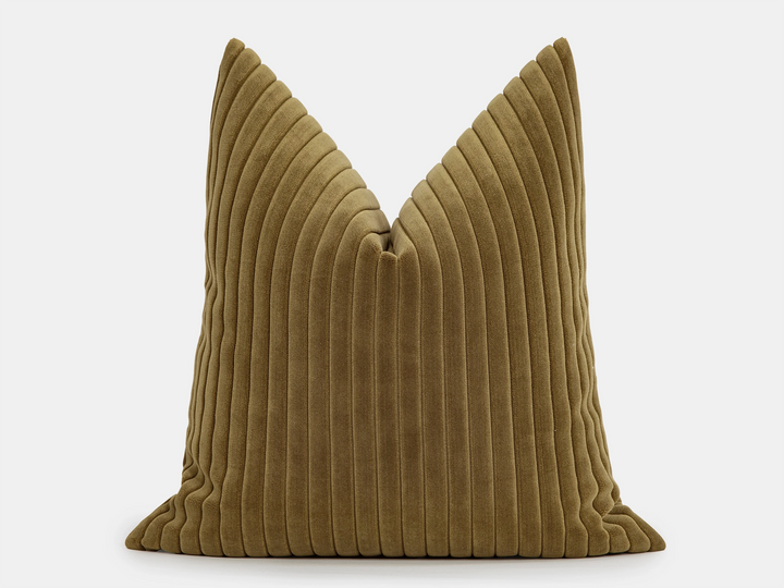 Khaki Corduroy Velvet Pillow Cover