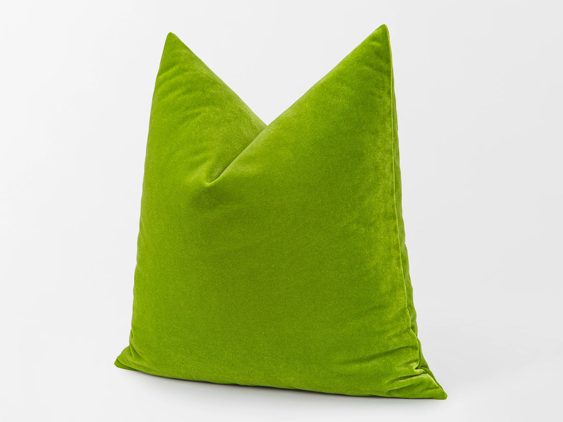 Kiwi Green Velvet Pillow Cover